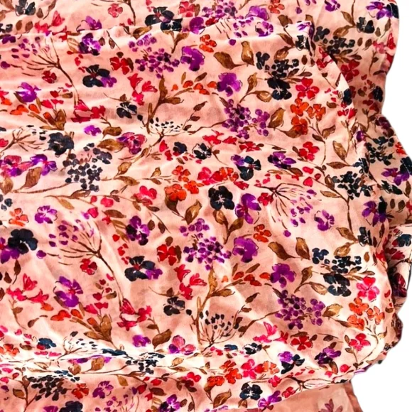 Lovestitch Priscilla Mauve Floral Flowy Wrap Maxi Dress Flutter Slvs Tie Belt LG - Picture 11 of 15